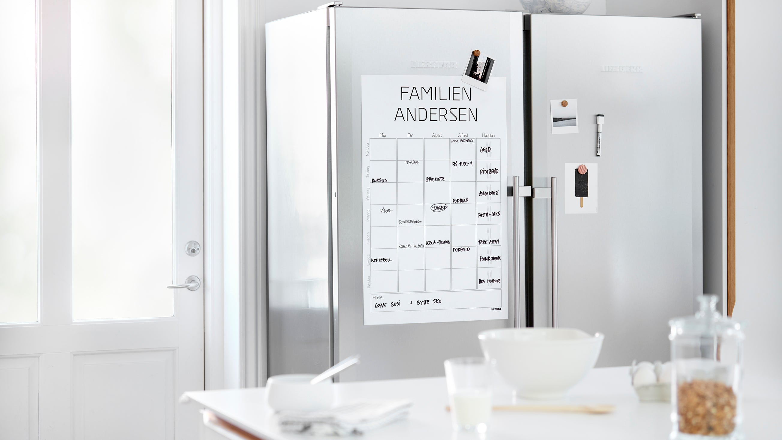 Veckoplan för kylskåpet, Modern