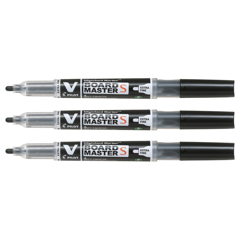 3-pack Markerpennor i svart, tunna