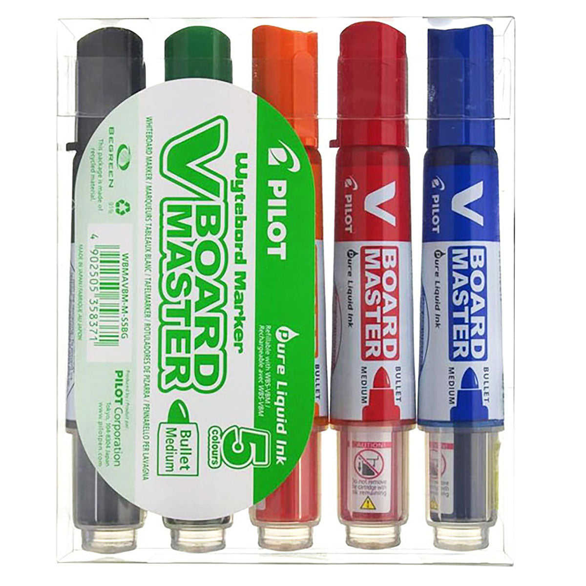 Markör i 5 färger, medium
