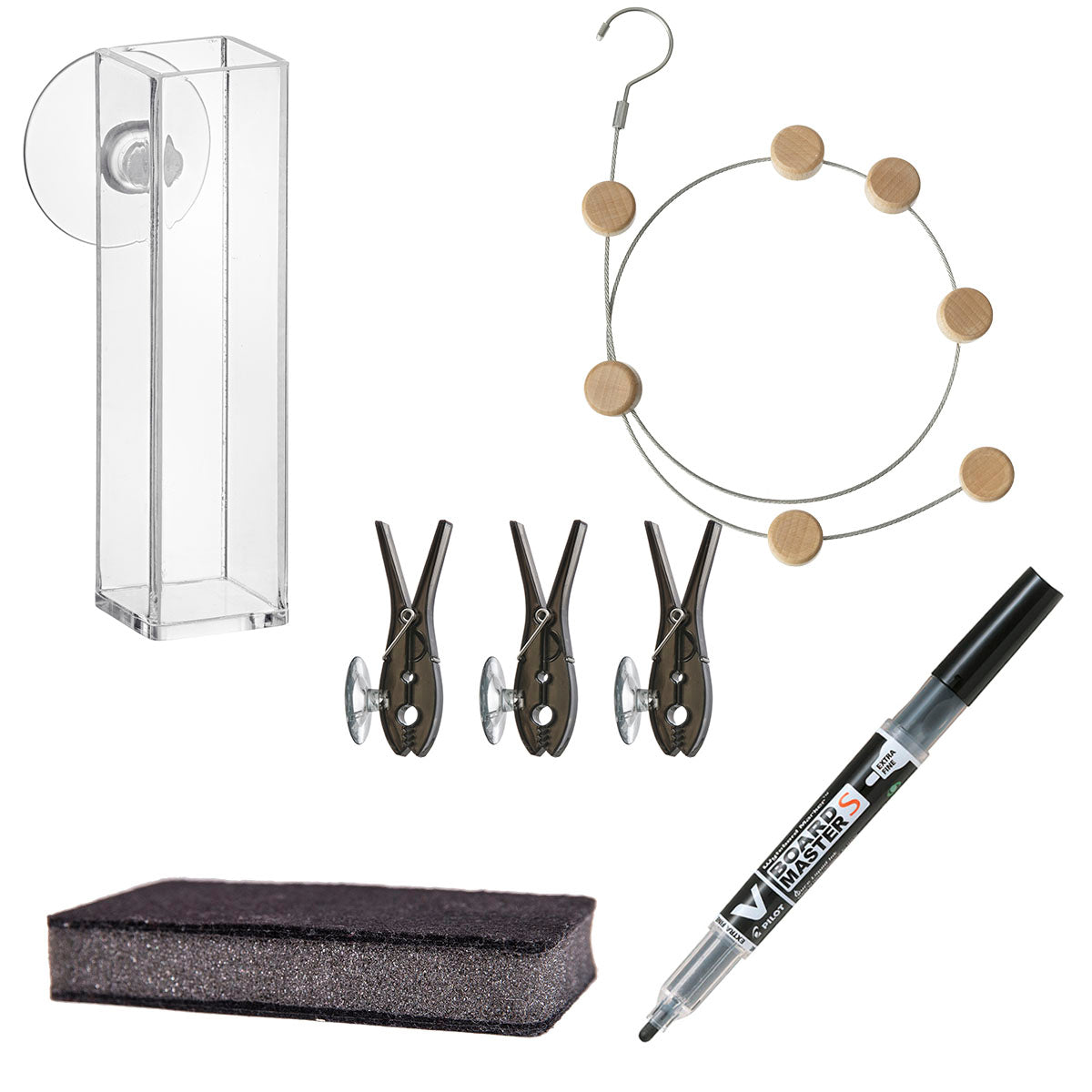 Mellantillbehörspaket med fotosladd, svarta klämmor