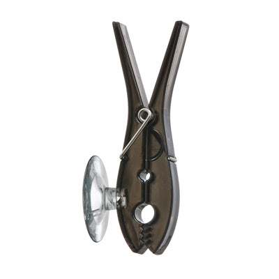 Klämma med sugkopp, svart, 3-pack.