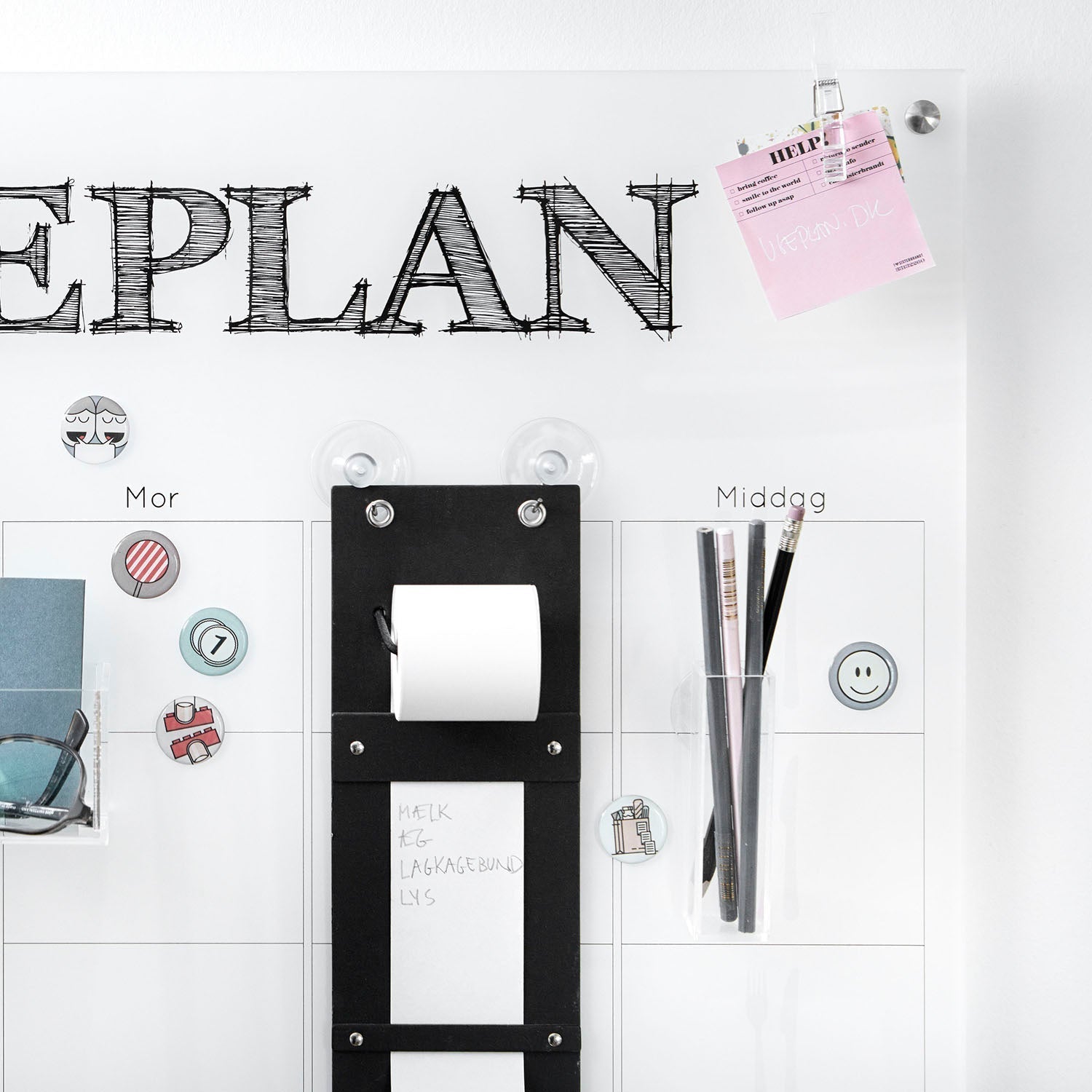 Medium tillbehörspaket med påminnelse, svarta klämmor